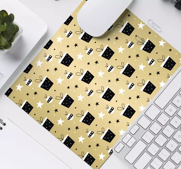 κομψό κουτί δώρου μοτίβο Χριστουγεννιάτικο ποντίκι - TenStickers