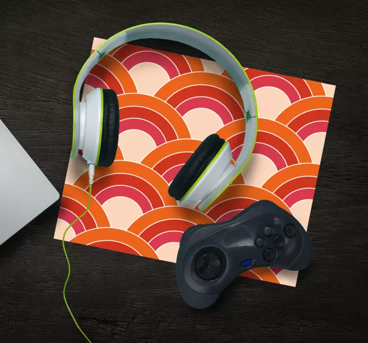 γεωμετρικό αυλάκι μοτίβο αρχικό μαξιλάρι ποντικιού - TenStickers