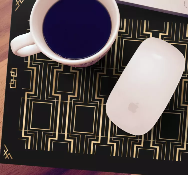αυθεντικό mouse pad σε χρυσό και μαύρο deco - TenStickers