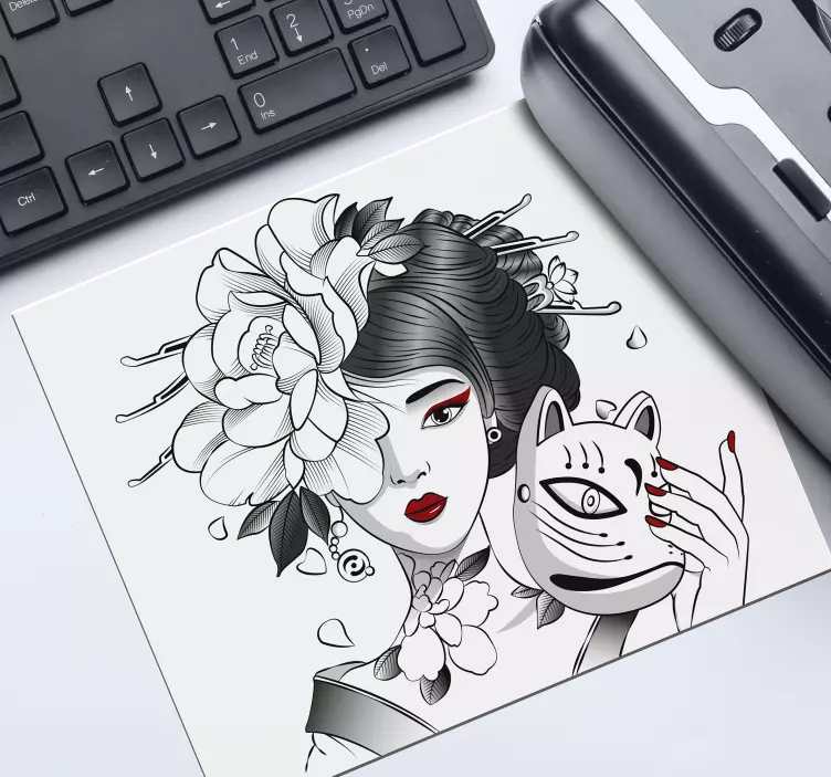 γοτθικό anime κορίτσι mousepad - TenStickers