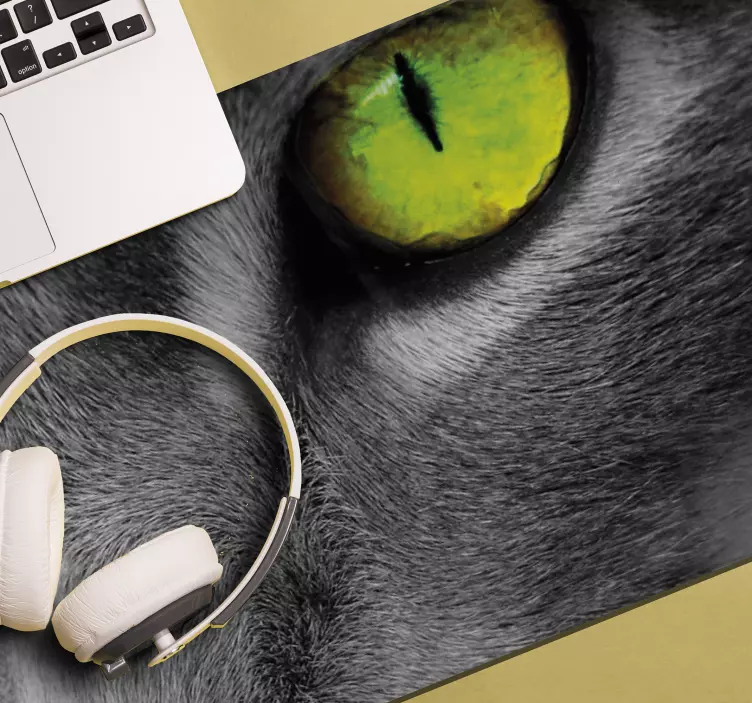 πρωτότυπο ποντίκι με πράσινο μάτι γάτας - TenStickers