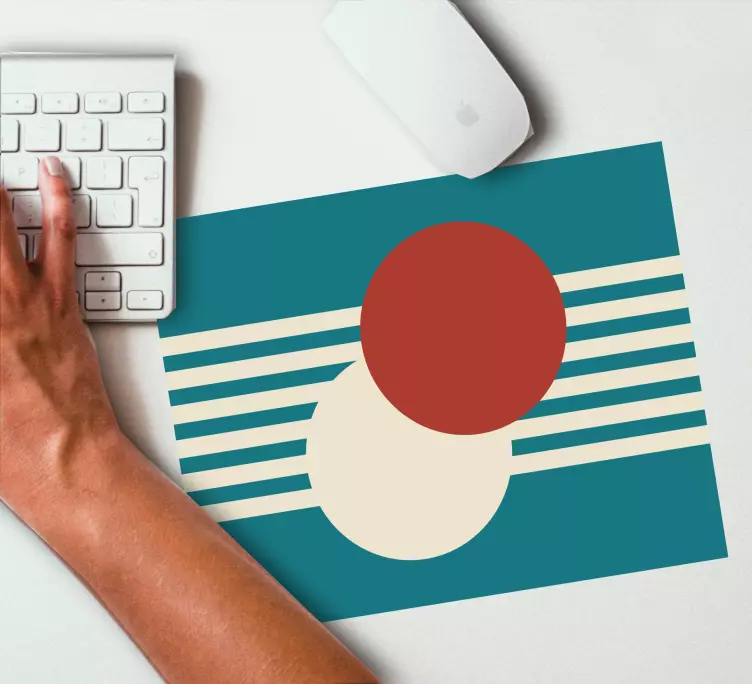 χαλάκι ποντικιού με μοτίβα γεωμετρική κυκλική σύνθεση - TenStickers