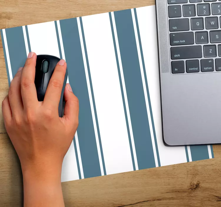 χαλάκι ποντικιού με μοτίβα ριγέ μπλε και άσπρο μοτίβο - TenStickers