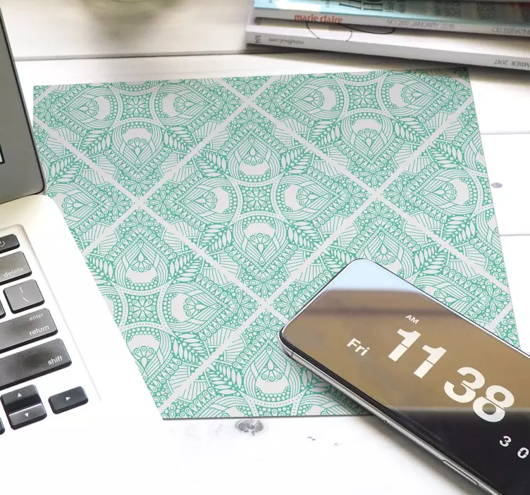 διακοσμητική επένδυση πλακιδίων ποντίκι paisley - TenStickers