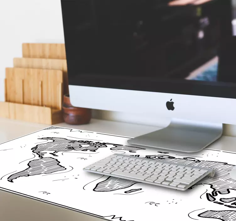 ανάγλυφο παγκόσμιο χάρτη παγκόσμιο χάρτη ποντίκι - TenStickers