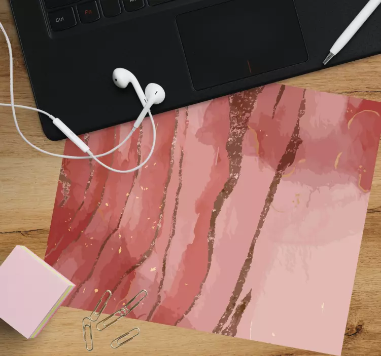 γυαλιστερό ροζ ακουαρέλα αυθεντικό mouse pad - TenStickers