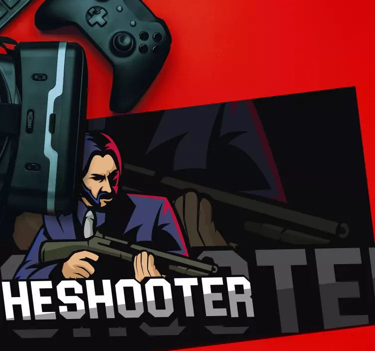 Shooter gaming βινύλιο ποντίκι - TenStickers