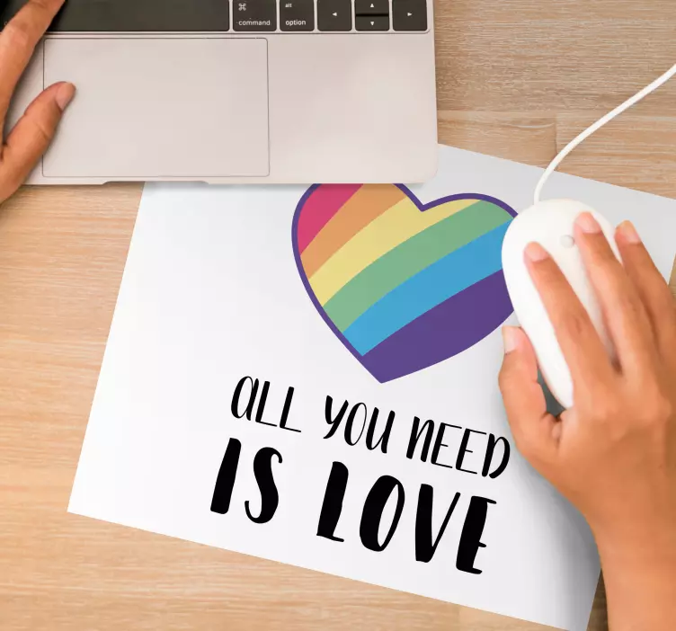 κοινωνικά lgbt αγάπη σύμβολο mousepads - TenStickers