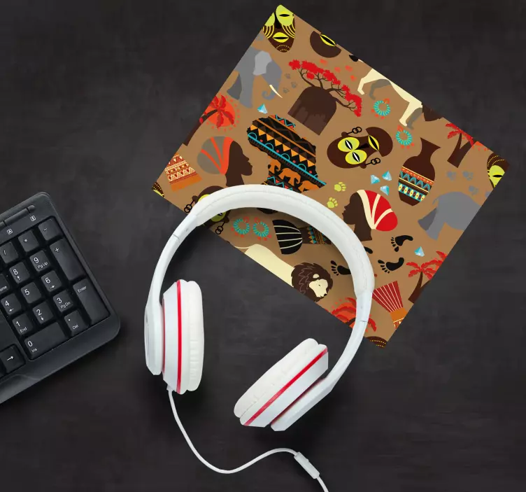 φυλετικό αφρικανικό οικογενειακό σχέδιο πρωτότυπο mouse pad - TenStickers