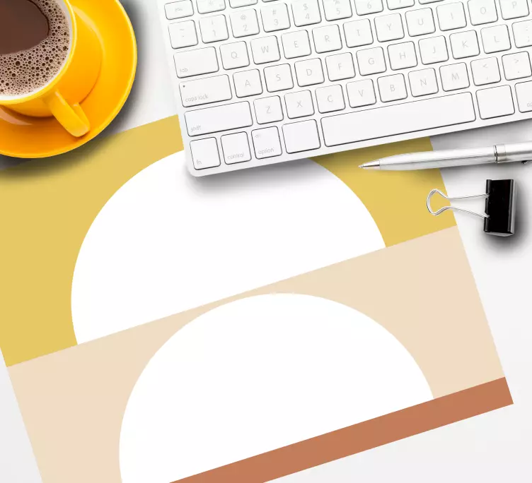 δύο ημικύκλια art αρχικό ποντίκι - TenStickers