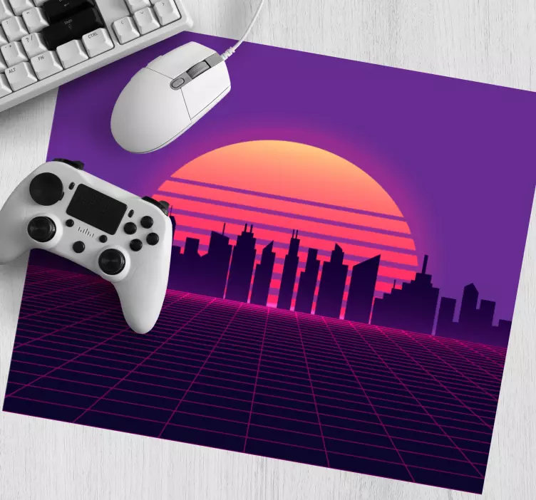 αυθεντικό mouse pad σε στυλ vaporwave sunset 80s - TenStickers