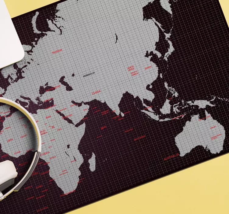 Παγκόσμιος χάρτης Παγκόσμιος Χάρτης ποντίκι - TenStickers