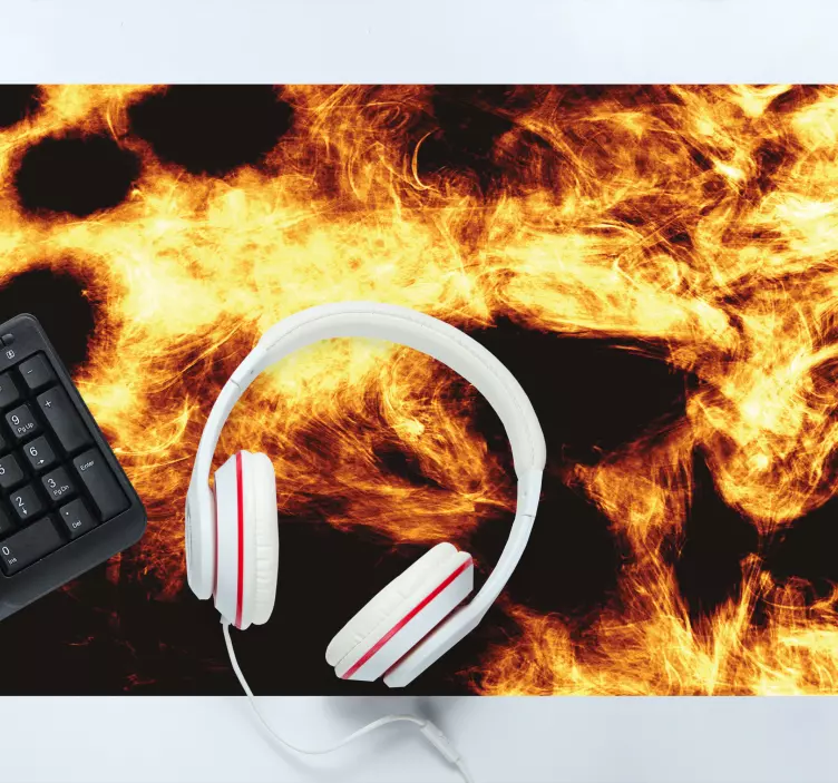 X zero flames γραφικό gaming mouse pad - TenStickers