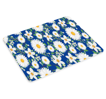 λευκά λουλούδια mousepad πρωτότυπο mousepad - TenStickers