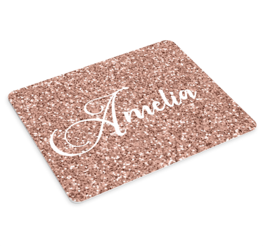 Glittery με όνομα προσαρμοσμένο mousemats - TenStickers