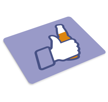 Facebook όπως με τακάκια με μπουκάλι μπύρας - TenStickers