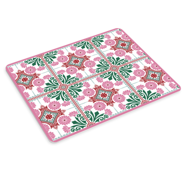 Vintage floral ροζ πλακάκια ποντίκια μοτίβα - TenStickers