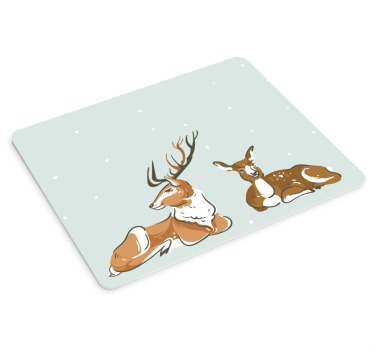 ζωγραφισμένο στο χέρι ζευγάρι αυθεντικό mousepad από τάρανδο - TenStickers
