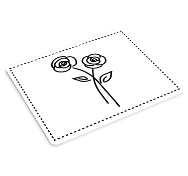 Πρωτότυπο χαλάκι ποντικιού Δύο Λουλούδια - TenStickers