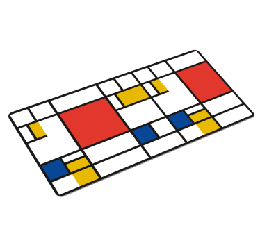 πρωτότυπο mousepad της γεωμετρικής τέχνης της Μόντρια - TenStickers