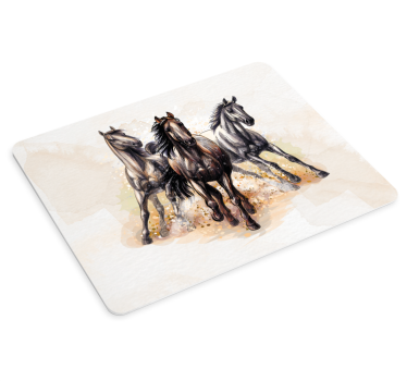 αυθεντικό mousepad τρία καλπάζοντα άλογα - TenStickers