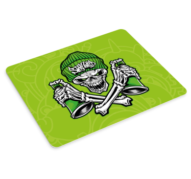 πράσινο κρανίο γυαλιά γκράφιτι mousepad - TenStickers