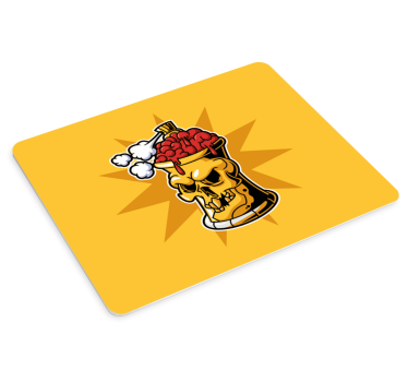 Πρωτότυπο χαλάκι ποντικιού skull brain drink - TenStickers