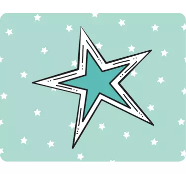 μοντέρνο πολύχρωμο αστέρι πρωτότυπο mousepad - TenStickers