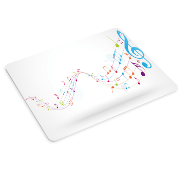 πολύχρωμες μουσικές νότες πρωτότυπο mousepad - TenStickers