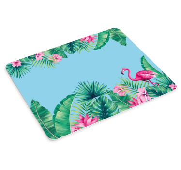 τροπικό φόντο με αυθεντικό mousepad φλαμίνγκο - TenStickers