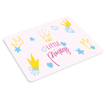 μικρή πριγκίπισσα και κορώνες αρχικό mousepad - TenStickers