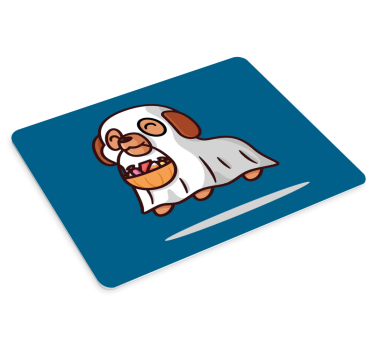 κινούμενα σχέδια σκυλί φάντασμα αρχικό mousepad - TenStickers