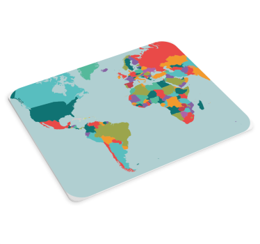 πολύχρωμο παγκόσμιο χάρτη mousepad χάρτη ποντικιού χαλάκι - TenStickers