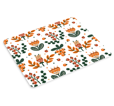 κόκκινα λουλούδια με μούρα πρωτότυπο mousepad - TenStickers