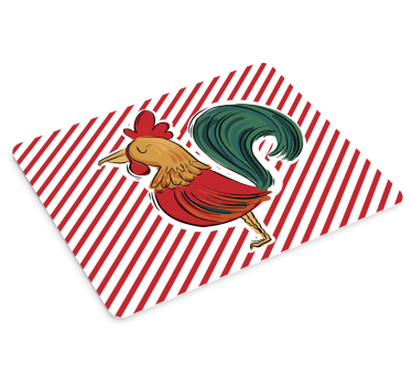 πρωτότυπο mousepad με χρωματιστό σχέδιο κόκορα - TenStickers