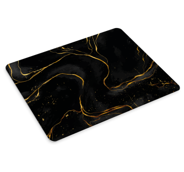 μαύρο και χρυσό μάρμαρο πρωτότυπο mousepad - TenStickers