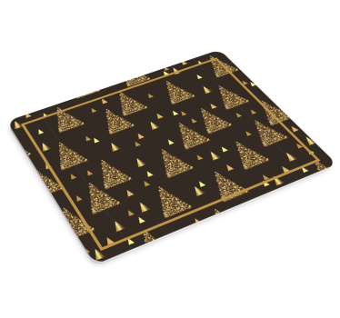 κομψό χρυσό χριστουγεννιάτικο δέντρο mousepad - TenStickers
