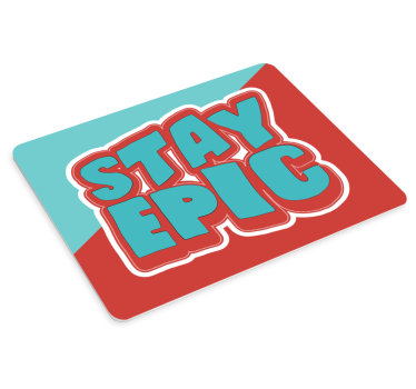 Ποντίκι με ρήσεις Μείνε Επικός Φράση - TenStickers