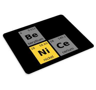 να είναι ωραίο χημικό στοιχείο λέξη mousepad με εισαγωγικά - TenStickers