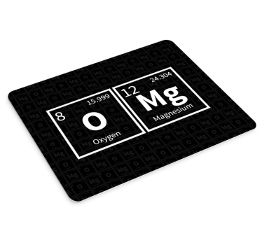 Omg χημικό στοιχείο λέξης mousepad με εισαγωγικά - TenStickers