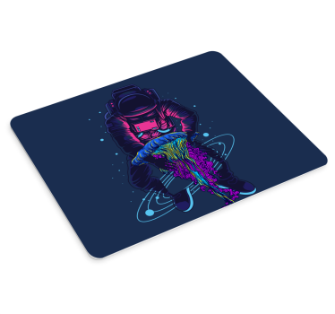 πρωτότυπο mousepad σε μαύρο σχέδιο αστροναύτη - TenStickers