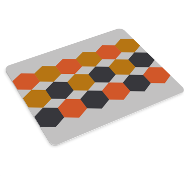 πολύχρωμα εξάγωνα μοτίβο πρωτότυπο mousepad - TenStickers