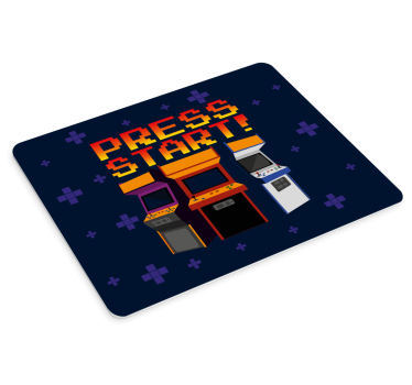 πατήστε start arcade μηχανές gaming mouse mat - TenStickers