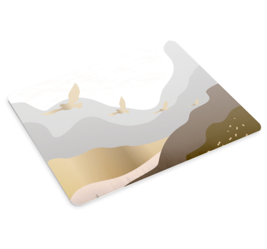 χρυσά πουλιά στην ομίχλη πρωτότυπο mousepad - TenStickers