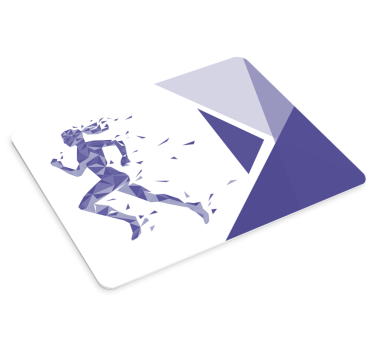 μωβ γεωμετρικό τρέξιμο πρωτότυπο mousepad - TenStickers