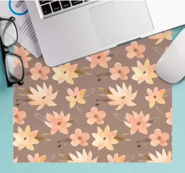 ακουαρέλα λουλούδια παστέλ πρωτότυπο mousepad - TenStickers