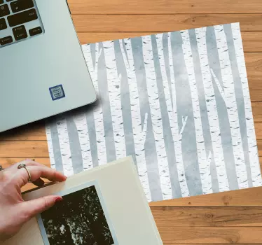 σημύδα σκανδιναβικού στυλ πρωτότυπο mousepad - TenStickers