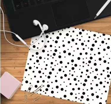 μαύρες πουά σε λευκό φόντο μοτίβα μαξιλαράκια ποντικιού - TenStickers