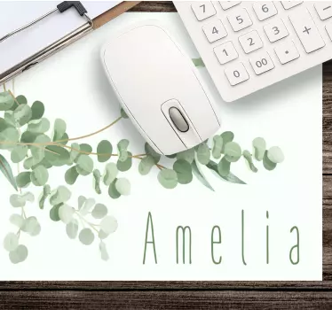 "boho" φύλλα μοτίβο πρωτότυπο mousepad - TenStickers