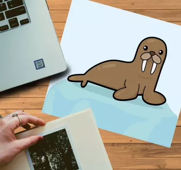 θαλάσσιο καρτούν με μπλε φόντο πρωτότυπο mousepad - TenStickers